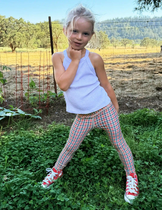 Sunwashed Gingham SoftMark Toddler Legging