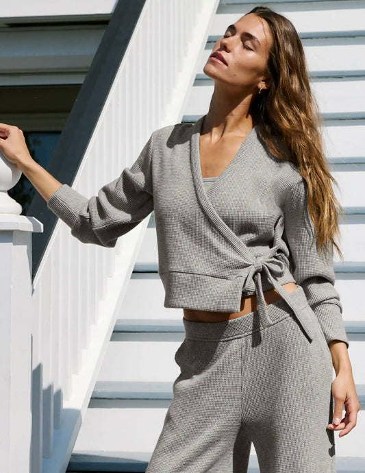 Rest Day Waffle Wrap Pullover